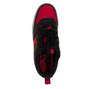 Red and Black Nike Court Borough low recraft shoes